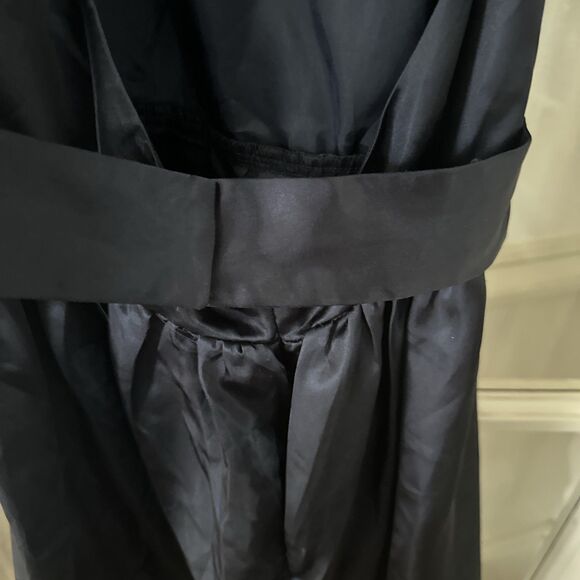 Navy Blue Satin Dress Halter Women Medium Belted Mini Forever 21 - Picture 7 of 9